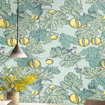 Tropical Monkey Wall Mural – Custom-Size, Multiple Finishes