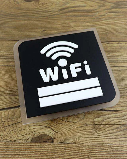 3D Acrylic WiFi Access Reminder Sign for Restaurants and Public Spaces