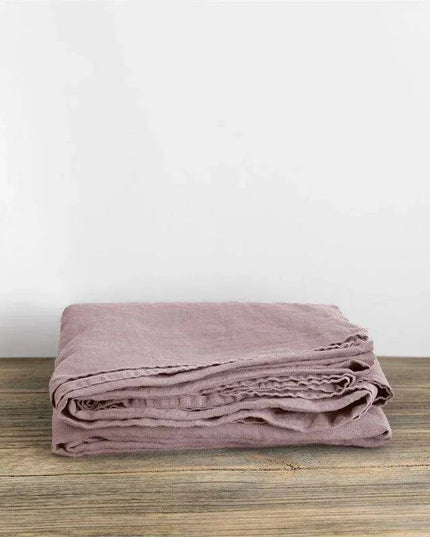 Luxe 3-Piece Washed Linen Bedding Set with 2 Pillowcases for Farmhouse Elegance