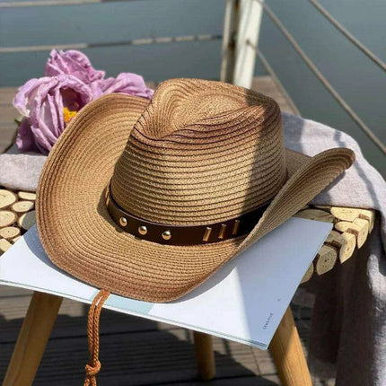 Vintage-Inspired Thick Straw Cowboy Hat