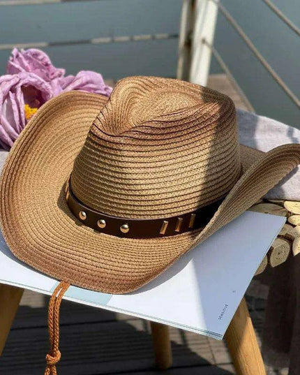 Vintage-Inspired Thick Straw Cowboy Hat