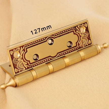 One Pieces European Luxury Brass Door Hinge 5-inch High-end Electropla