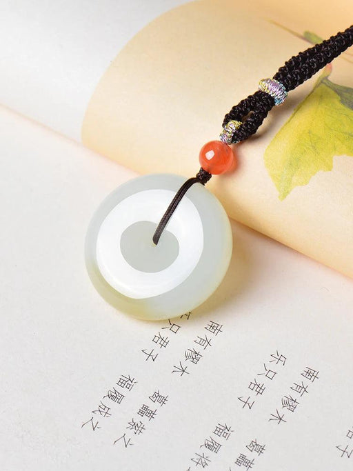 Exquisite Natural Hetian Jade Lucky Pendant Necklace
