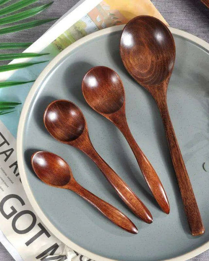 Elegant Long-Handled Wooden Spoon for Gourmet Ramen and Porridge Enjoyment