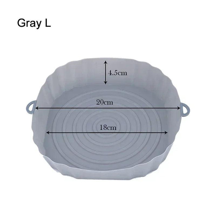 Sustainable 18CM Silicone Air Fryer Tray - Reusable Basket for Health-Conscious Cooking