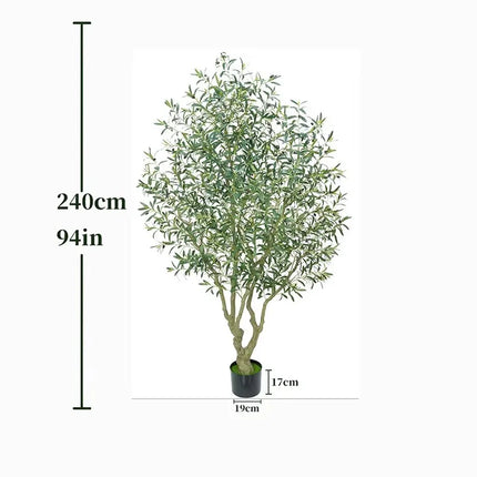 Artificial Tall Olive Tree 210CM To 240CM Faux Lifelike Olive Tree Pot