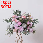 Silk Rose Flower Row Table Centrepiece