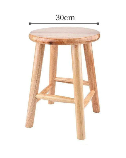 Rustic Kids' Round Wooden Bench - Stylish Multi-Use Stool for Home Decor