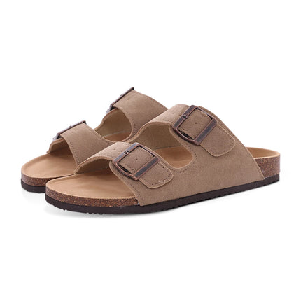 Comwarm Fashion Women's Suede Mules Slippers Men Clogs Cork Insole Sandals With Arch Support Outdoor Beach Slides Home Shoes comwarm-fashion-womens-suede-mules-slippers-men-clogs-cork-insole-sandals-with-arch-support-outdoor-beach-slides-home-shoes