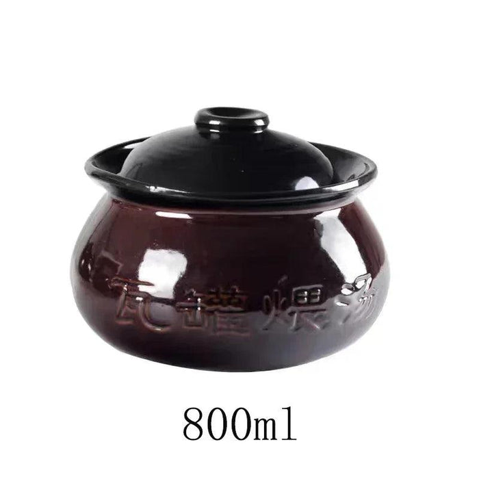 Versatile Clay Cooking Pots Set for Soups, Stews, Rice, Noodles, and Porridge - Sizes from 250ml to 800ml