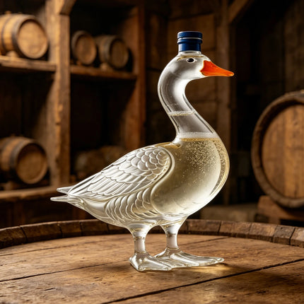 Frosted Glass Goose Whiskey Decanter – Personalized 1PC & 2PCS Set