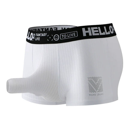 Men's Open Elephant Nose Boxer Shorts Cotton Comfortable Breathable Male Separate Long Penis Pouch Underpants Sexy Underwear mens-open-elephant-nose-boxer-shorts-cotton-comfortable-breathable-male-separate-long-penis-pouch-underpants-sexy-underwear