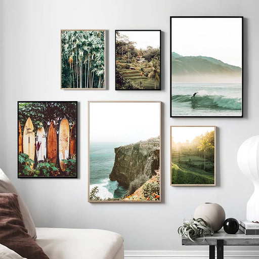 Tropical Surf Gallery Wall Art Prints - Ocean Breeze Collection