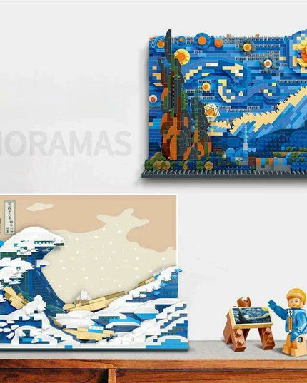 Vincent Van Gogh's Starry Night 3D Microbrick Art Kit - Spark Creativity in Young Artists