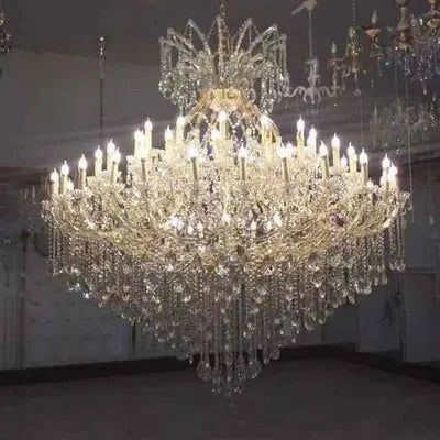 Grand Multi-Tier LED Crystal Chandelier | Hotel Lobby & Villa