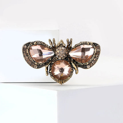 Rhinestone Bee Brooch — Crystal Glass Insect Pin for Women & Men | Multiple Colours