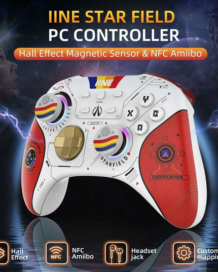 Ultimate Multi-Platform Wireless Gaming Controller: Precision Hall Effect Joystick, NFC Amiibo Support & Customizable Features