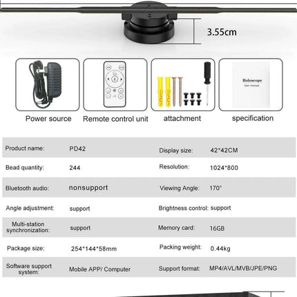 Revolutionary 3D Holographic Advertising Projector - Elevate Your Brand Experience