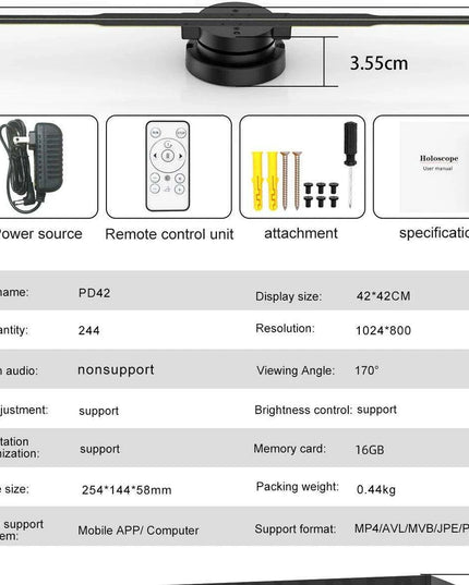 Revolutionary 3D Holographic Advertising Projector - Elevate Your Brand Experience