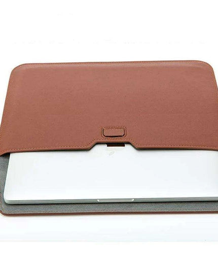 Sleek PU Leather Laptop Sleeve - Compatible with MacBook and Huawei - Chic Tech Accessory for Everyday Use