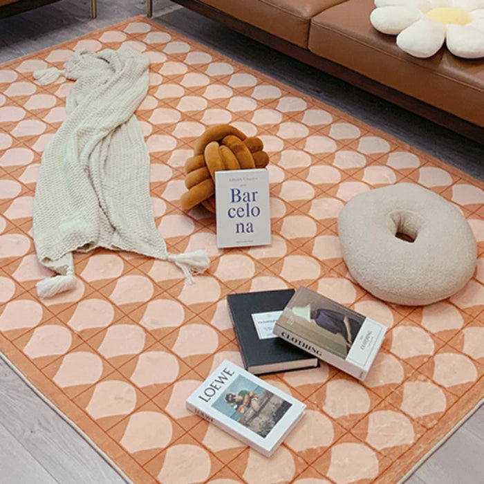 Luxury Handcrafted Retro Living Room Carpet with Minimalist Charm