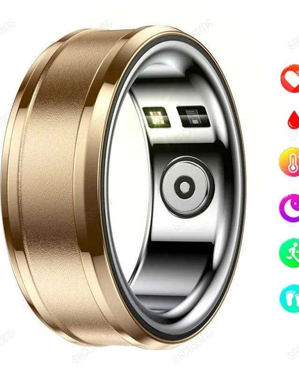 Titanium Smart Health Tracking Ring with Waterproof Capabilities