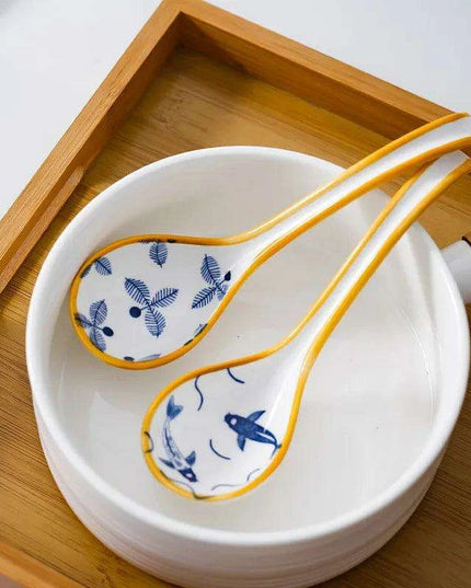 Stylish Ergonomic Japanese Ceramic Soup Spoon - Essential for Every Kitchen