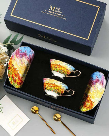 Elegant Bone China Tea and Coffee Set for Two - Savor Every Sip in Style