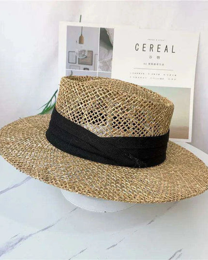 Chic Adjustable Wide Brim Straw Hat for Women - Stylish Sun Protection Beach Accessory Available in 50 Colors
