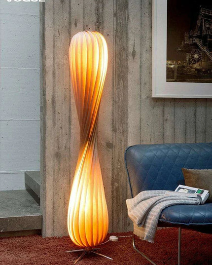 Wabi Sabi Aesthetic Wooden Floor Lamp: Chic Lighting Solution for a Serene Home