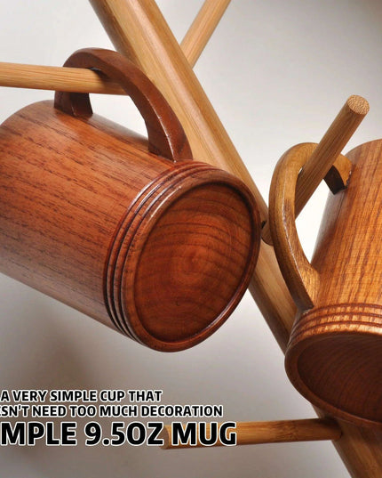 Handcrafted Jujube Wood Drink Mug - Eco-Friendly Retro Cup for Coffee, Tea, and More