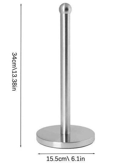 Sleek Stainless Steel Kitchen Roll Holder with Dual Mounting Options