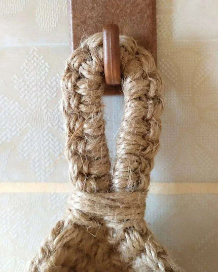 Sustainable Bohemian Jute Rope Hanging Basket for Elegant Fruit Display