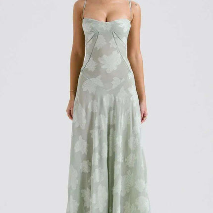 Stunning Backless A-line Maxi Dress with Adjustable Straps – Ideal for Celebratory Events & Summer Gatherings
