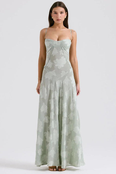 Stunning Backless A-line Maxi Dress with Adjustable Straps – Ideal for Celebratory Events & Summer Gatherings