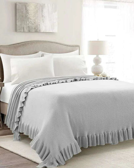 Reyna Luxe Ruffled King Bedding Ensemble with Coordinating Pillow Shams