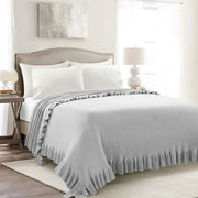 Reyna Luxe Ruffled King Bedding Ensemble with Coordinating Pillow Shams