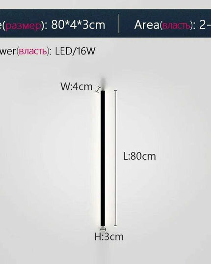 Sleek Nordic Waterproof LED Strip Wall Lamp Set with Remote Control - Ideal Outdoor Lighting Solution