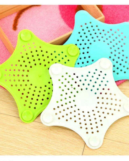 Starfish-Shaped Silicone Drain Protector - Versatile Hair Catcher for Kitchen and Bathroom Sinks