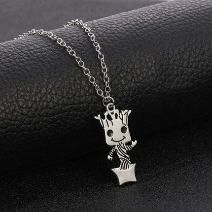 Groot Charm Necklace - Stylish Sci-Fi Jewelry for Women