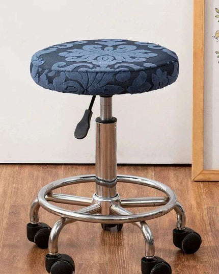 Elegant Stretch Jacquard Chair Protector Cover for Round Seats