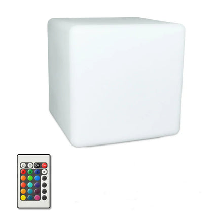 LED Luminous Cube Lamp — RGB 16 Colors, Battery Powered, 10–25cm