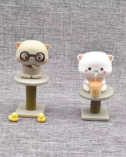 Kawaii Mitao Cat Series 2 Surprise Blind Box Figures - Adorable Lucky Cat Collectibles for Home Decor and Gifting