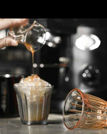 Luxury Borosilicate Glass Coffee Cup Set with Elegant Vacuum-Plated Finish