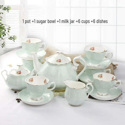 Luxurious 15-Piece European Bone China Tea Set for Afternoon Elegance
