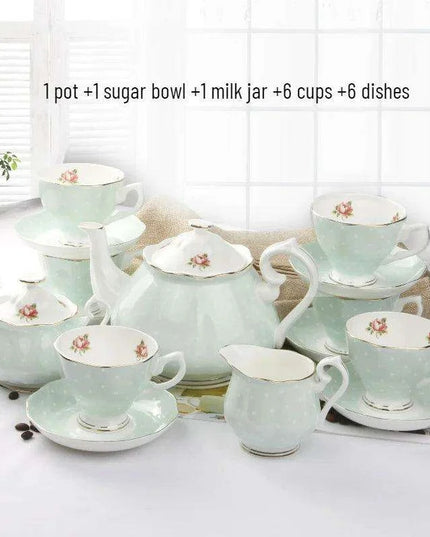 Luxurious 15-Piece European Bone China Tea Set for Afternoon Elegance
