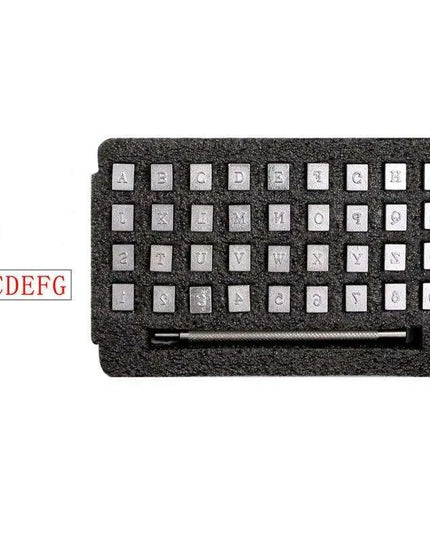 Customizable Metal Stamp Set for Leather Craft: Alphabet and Number Impressions