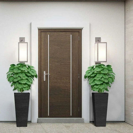Sleek Black Tall Planters Set - 24-Inch Outdoor Flower Pot Collection
