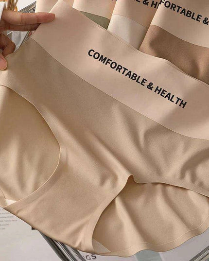 High Waist Seamless Ice Silk Women's Briefs - Ultimate Comfort Invisible Underwear