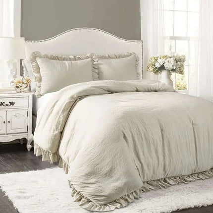 Reyna Luxe Ruffled King Bedding Ensemble with Coordinating Pillow Shams
